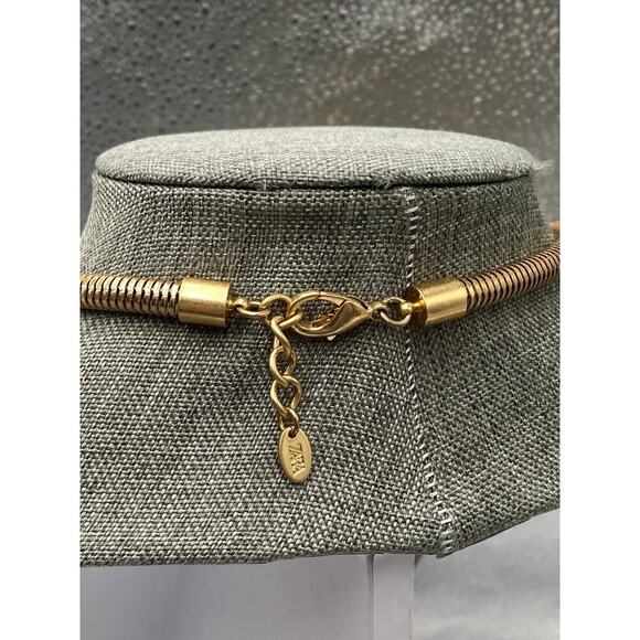 ZARA Necklace Gold Tone Chunky Statement with Rings 18” - Picture 3 of 10